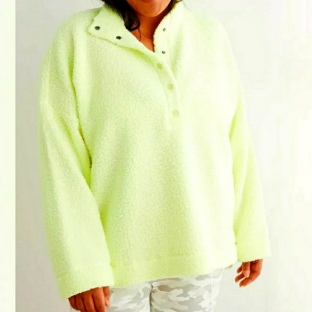 Lime Green Fleece Pullover